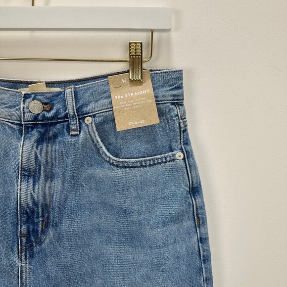 Madewell The 90s Straight Jean Revoir Wash Blue Relaxed High Rise US 28 NWT. - Picture 11 of 16